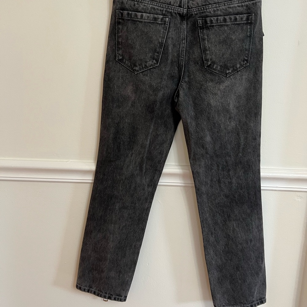BLANK NYC High-Rise Black Acid Wash Jeans Dual Front Zippers Trendy Slim Fit - Picture 13 of 15